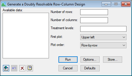Generate a Doubly Resolvable Row-Column Design • Genstat v22